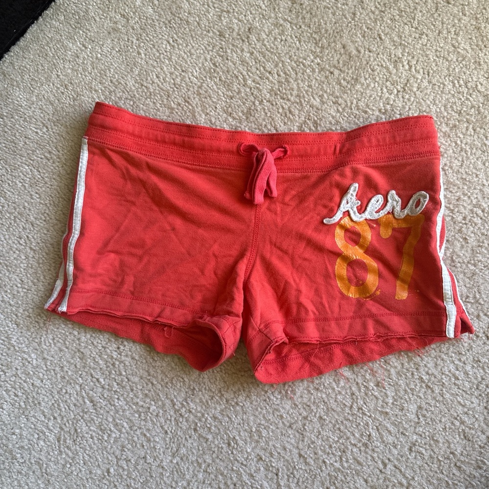 Women's Y2K orange and white Aeropostale Shorts